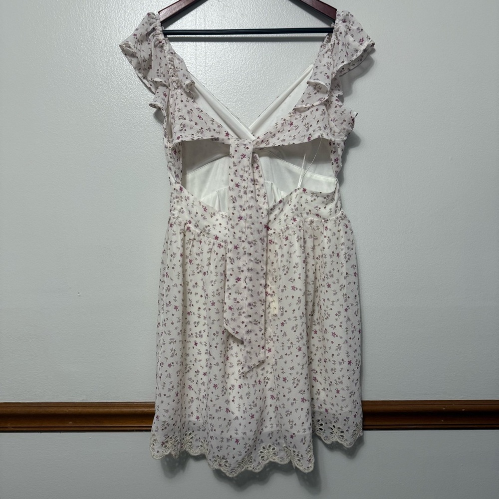 Altar’d State Halley Floral Mini Dress Women’s XL Peasant Babydoll Cottage-core - Picture 4 of 14